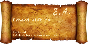 Erhard Alóma névjegykártya